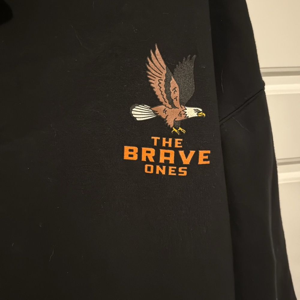The Brave Ones - “Freedom” Black & Orange Hoodie … size XL. In great condition - Picture 2 of 6